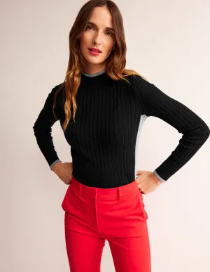 Isodora Ribbed Jumper-Black