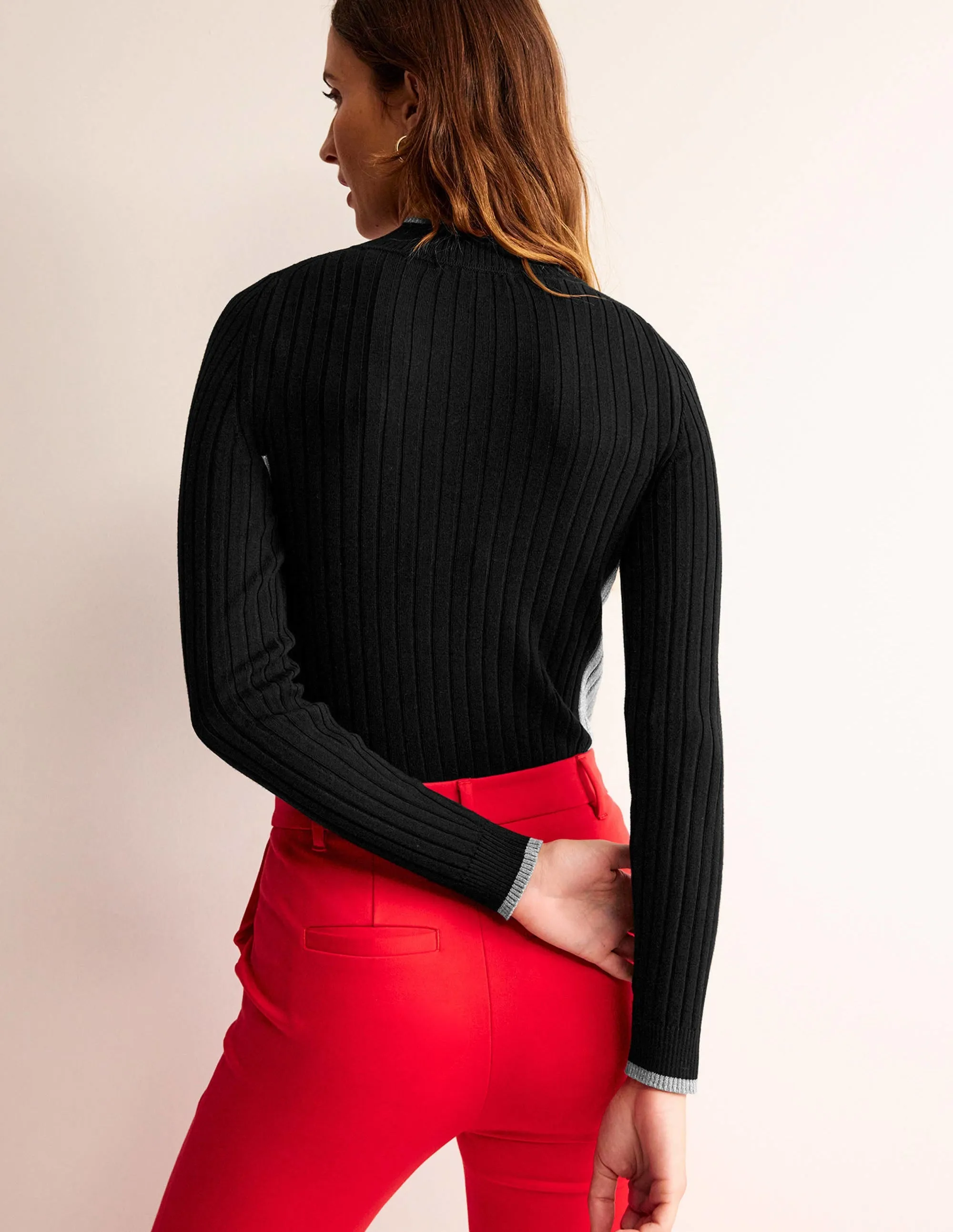 Isodora Ribbed Jumper-Black