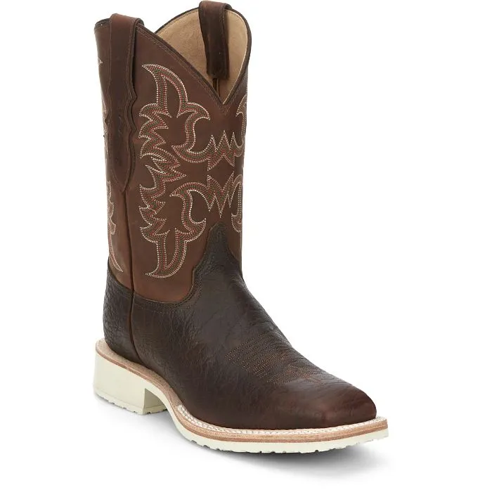 Justin Mens Wayne Square Toe Western Boots Style AQ7071