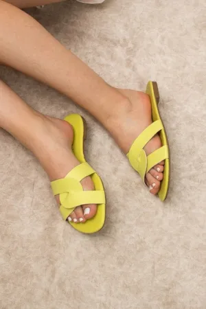 Light Yellow Fashion Summer Flats