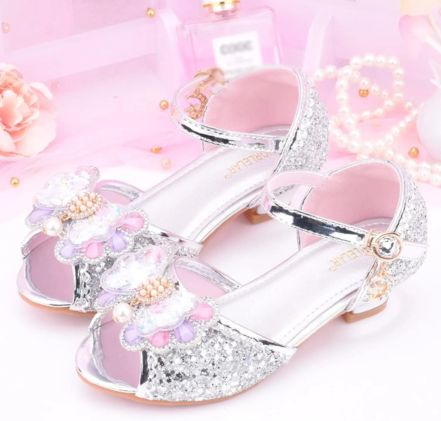 Little Girls Kitty Slippers Children Shoes With Diamond Shiny Sandals Princess Shoes Bow Toddler Size 8 Sandals Girls