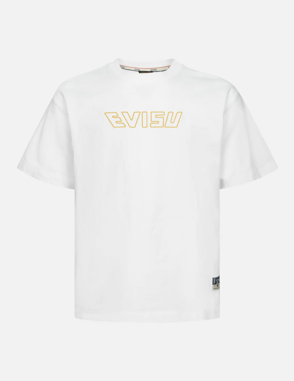 Logo Embroidery and "Soaring Seagull and Dancing Carp" Print Relax Fit T-shirt