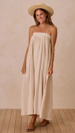 Malea Dress | MARIGOLD STRIPE | Rylee and Cru