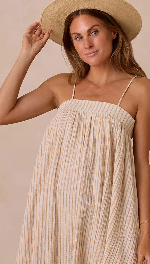 Malea Dress | MARIGOLD STRIPE | Rylee and Cru