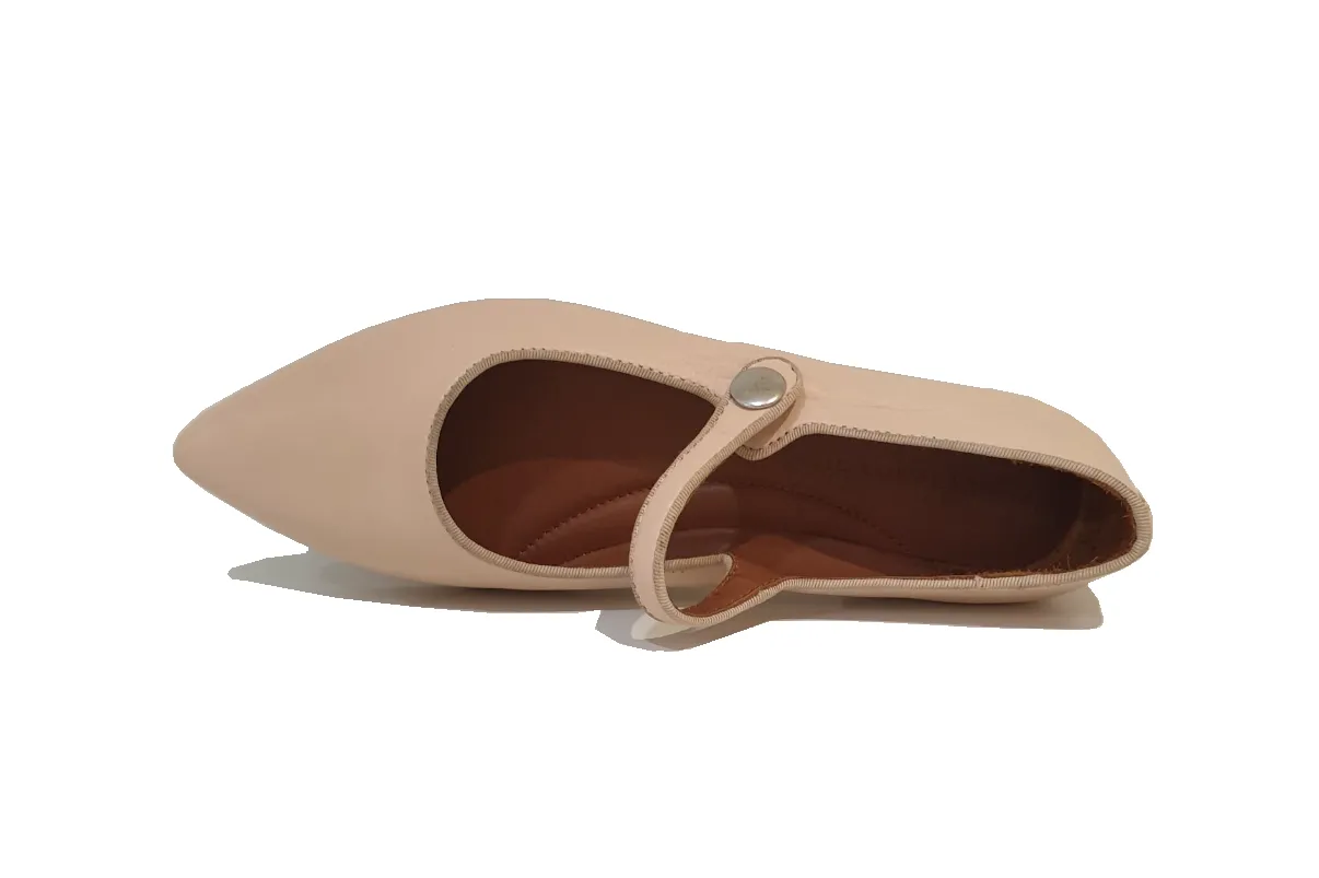 Martini Marco WX01-4-A Soft Nappa Flesh Nude Pointy Toe Flats