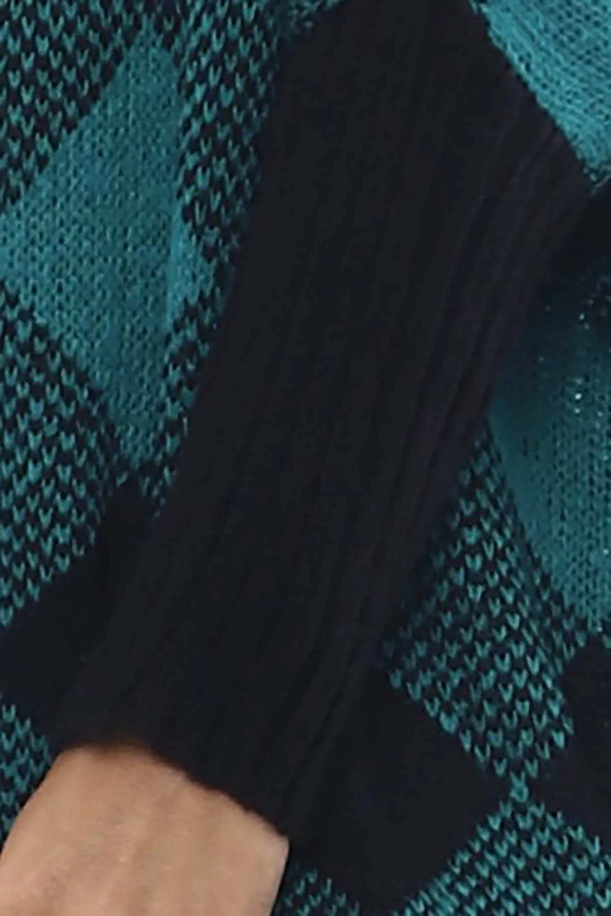 Melodie Diamond Polo Jumper Aqua