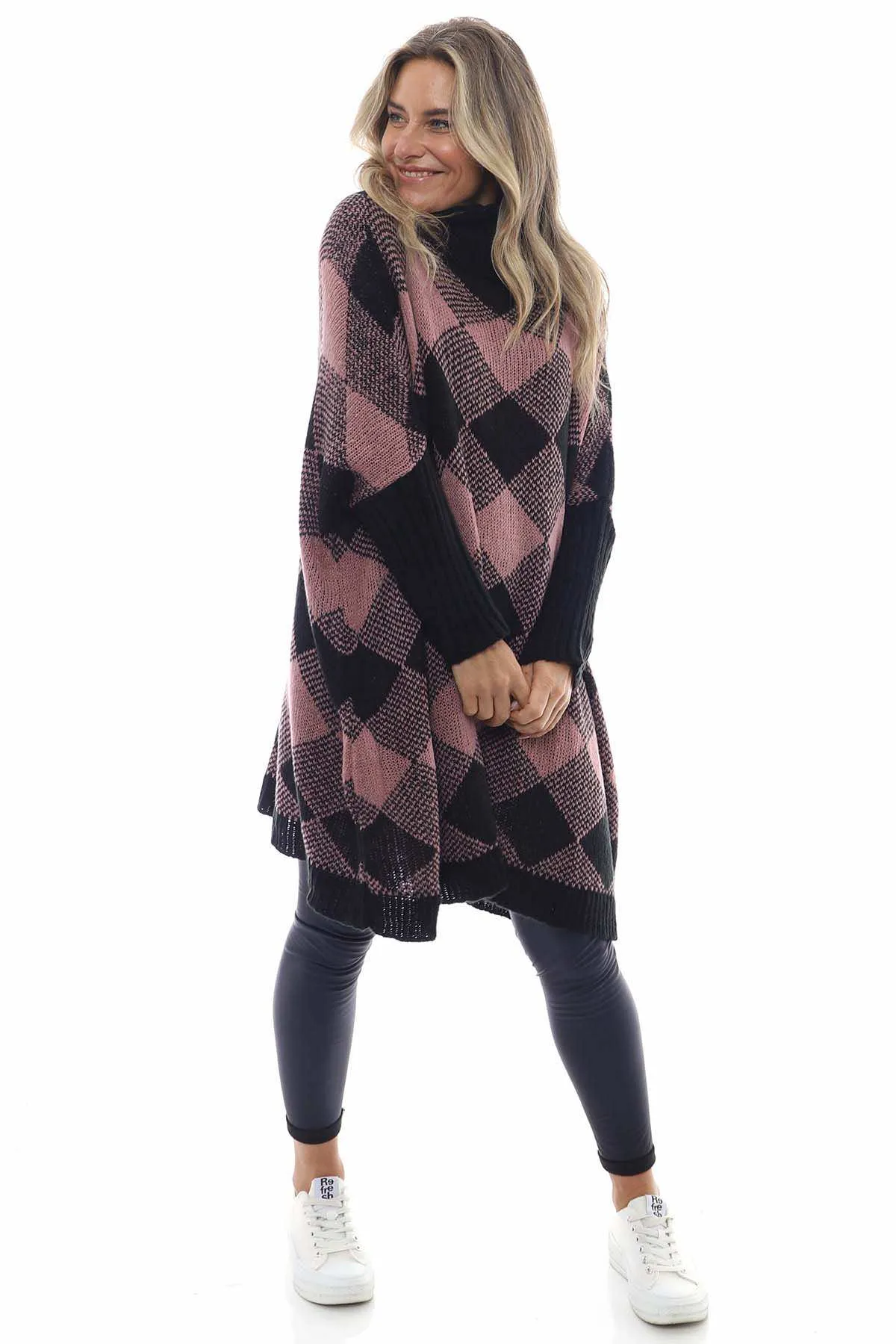 Melodie Diamond Polo Jumper Grape