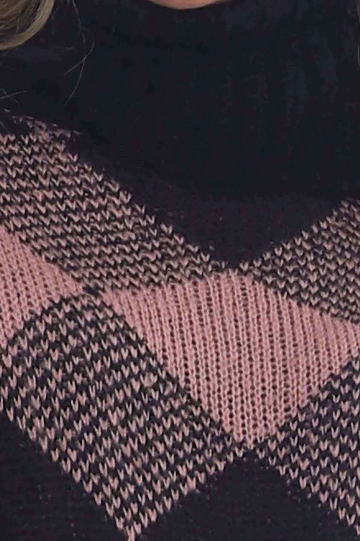 Melodie Diamond Polo Jumper Grape
