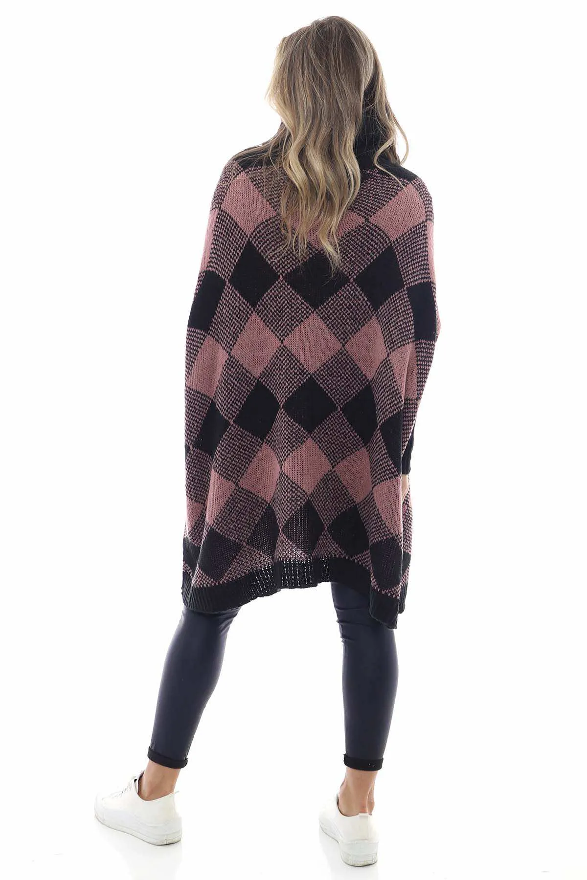 Melodie Diamond Polo Jumper Grape