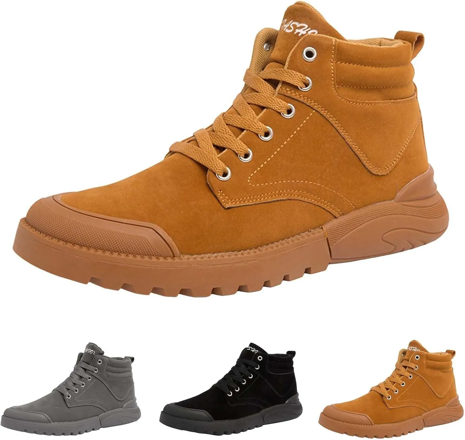 Men Work Boots Non Steel Toe Hiking Sneakers Fur Lined Ankle Boot Women's Working Shoes Winter Composite Safety Toe Waterproof Industrial Casual Hike Grounded Footwear