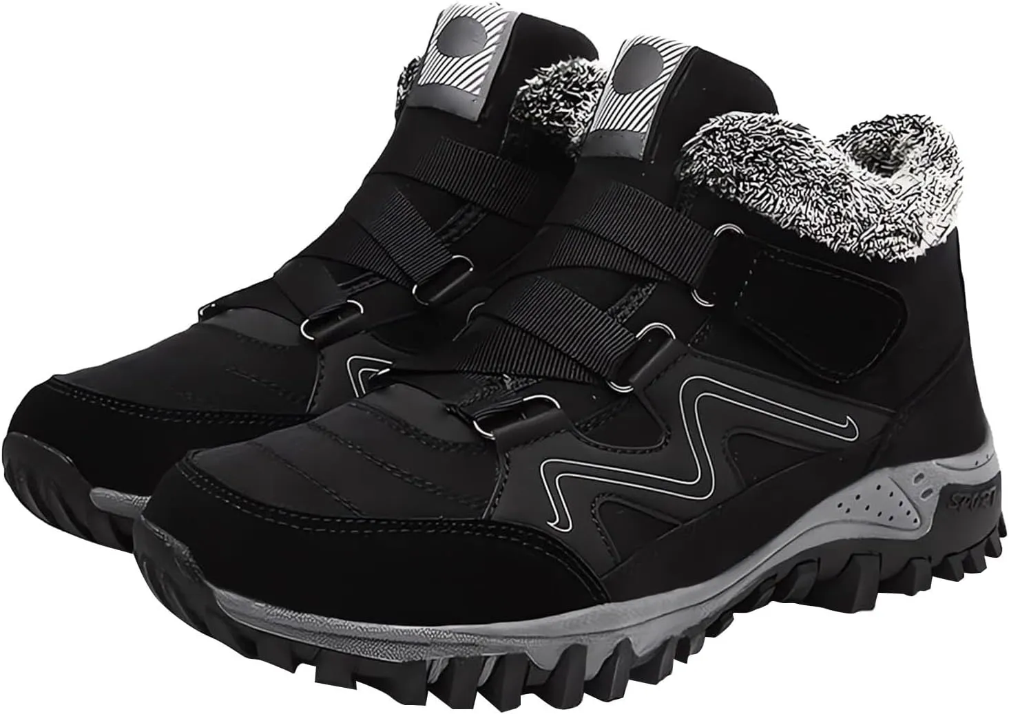 Mens Work Boots Steel Toe Hiking Sneakers Warm Fur Lined Womens Working Shoes Winter Winter Backpacking Snow Botas Warm Water Hike Grounded Footwear