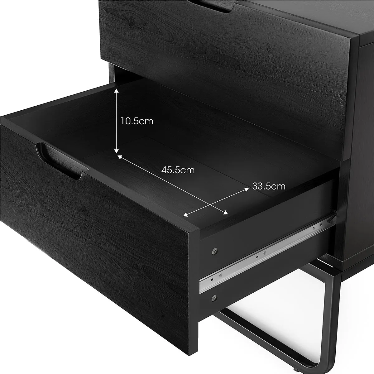 Mila 2-Drawer Bedside Table