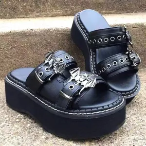 Mystique Decay - Gothic Cake Bottom Sandals by The Nevermore