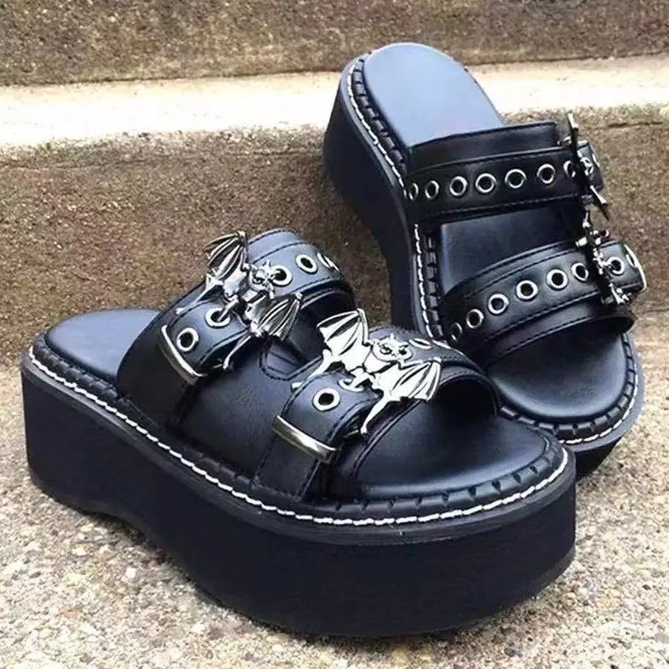 Mystique Decay - Gothic Cake Bottom Sandals by The Nevermore