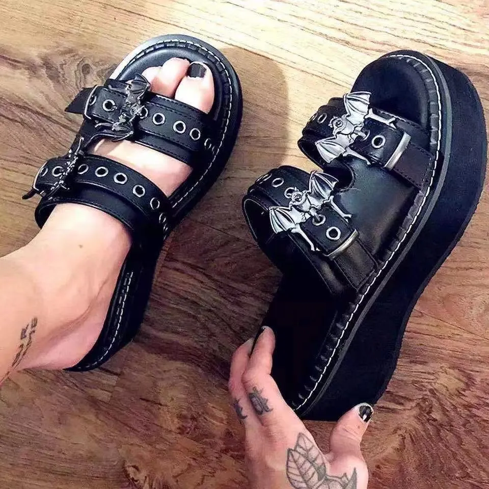 Mystique Decay - Gothic Cake Bottom Sandals by The Nevermore