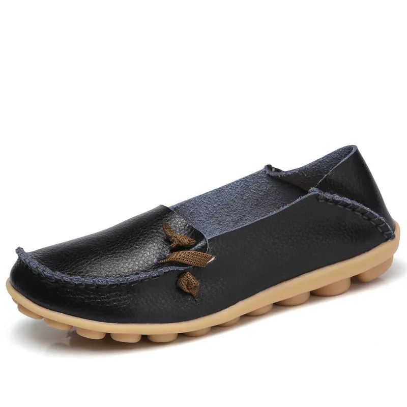Nanccy Women's Low Top Lace-up Flat Shoes