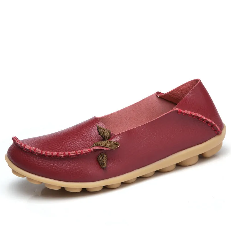 Nanccy Women's Low Top Lace-up Flat Shoes