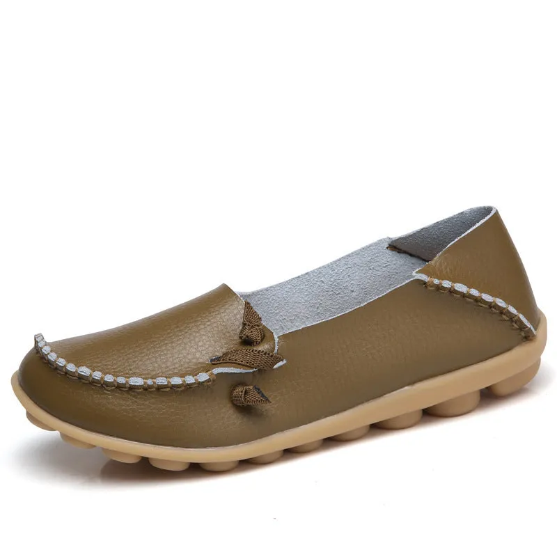 Nanccy Women's Low Top Lace-up Flat Shoes