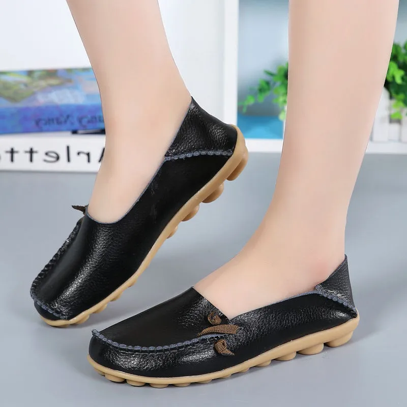 Nanccy Women's Low Top Lace-up Flat Shoes
