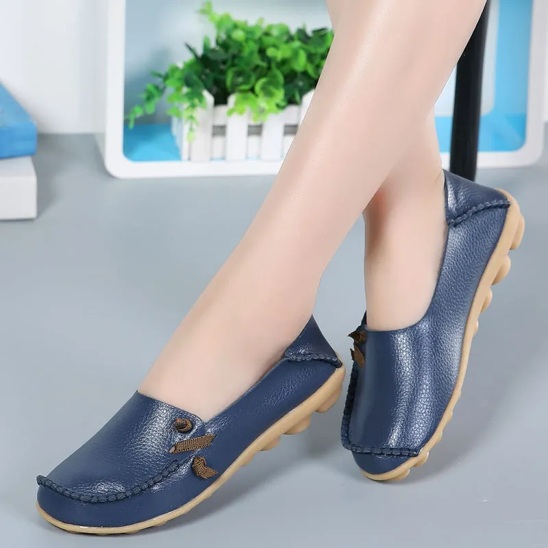 Nanccy Women's Low Top Lace-up Flat Shoes