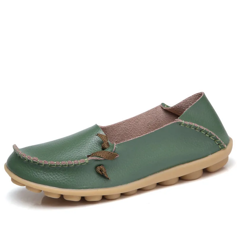 Nanccy Women's Low Top Lace-up Flat Shoes