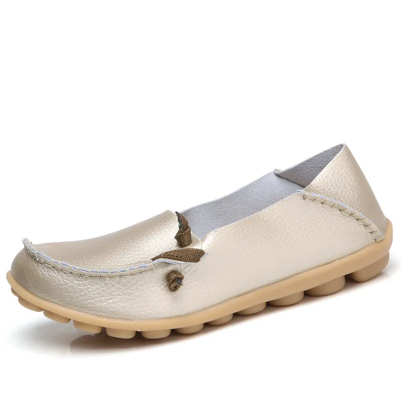 Nanccy Women's Low Top Lace-up Flat Shoes