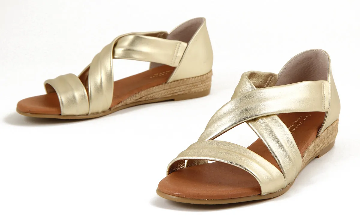 NAYARA SOFT LEATHER GOLD NAHKASANDAALIT