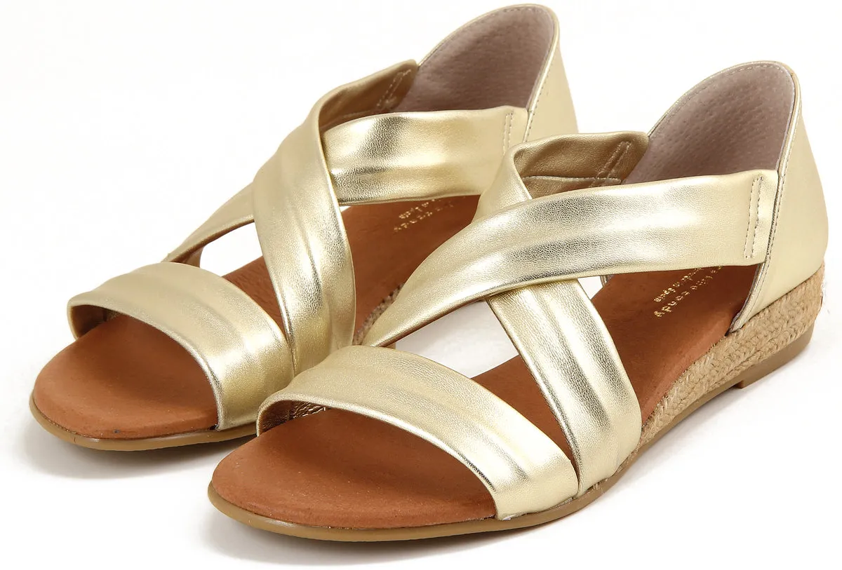 NAYARA SOFT LEATHER GOLD NAHKASANDAALIT