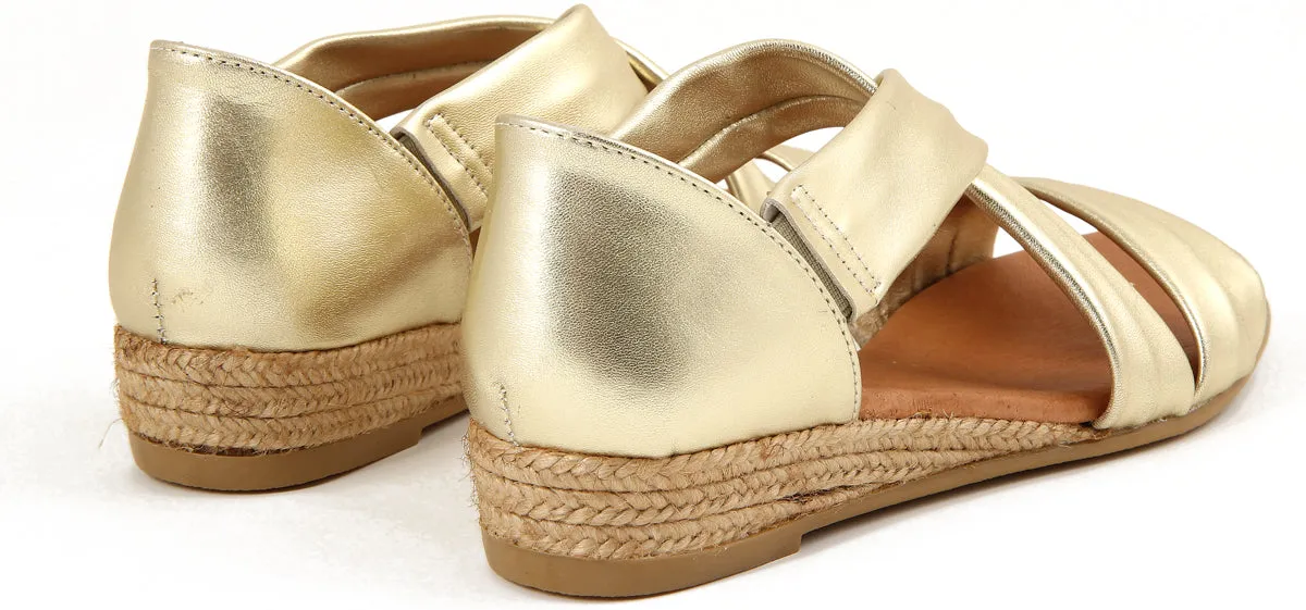 NAYARA SOFT LEATHER GOLD NAHKASANDAALIT