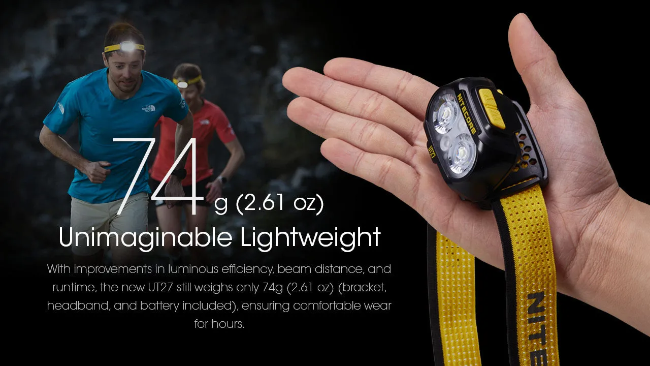 Nitecore UT27 800 lumen Rechargeable Running Headlamp