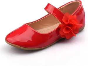 Nova Utopia Toddler Little Girls Dress Ballet Mary Jane Bow Flat Shoes