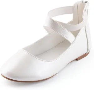 Nova Utopia Toddler Little Girls Dress Ballet Mary Jane Bow Flat Shoes