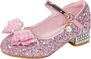 Open Toe Sandals for Kids Toddler Little Kid Girls Dress Pumps Glitter Sequins Princess Paw Slippers for Girls