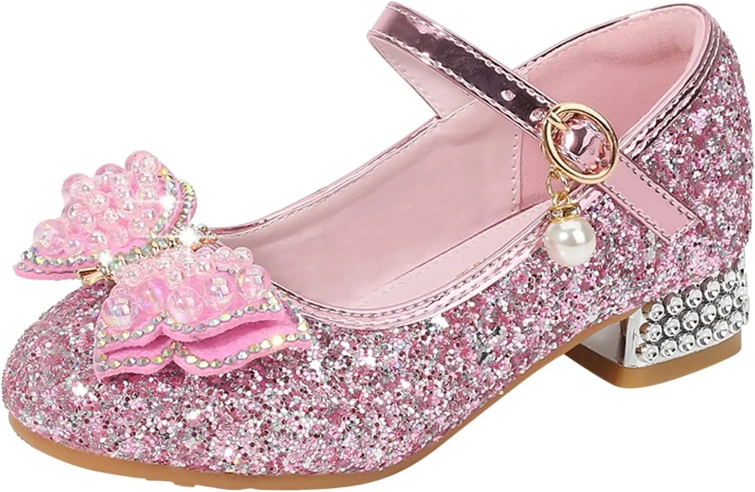 Open Toe Sandals for Kids Toddler Little Kid Girls Dress Pumps Glitter Sequins Princess Paw Slippers for Girls