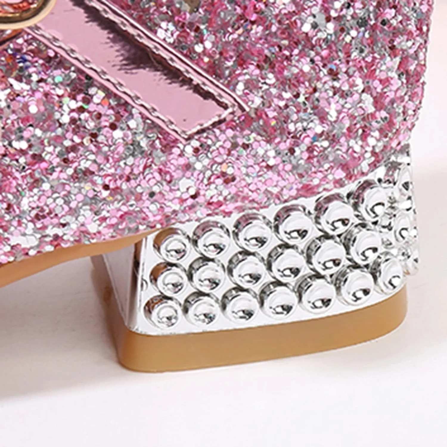 Open Toe Sandals for Kids Toddler Little Kid Girls Dress Pumps Glitter Sequins Princess Paw Slippers for Girls