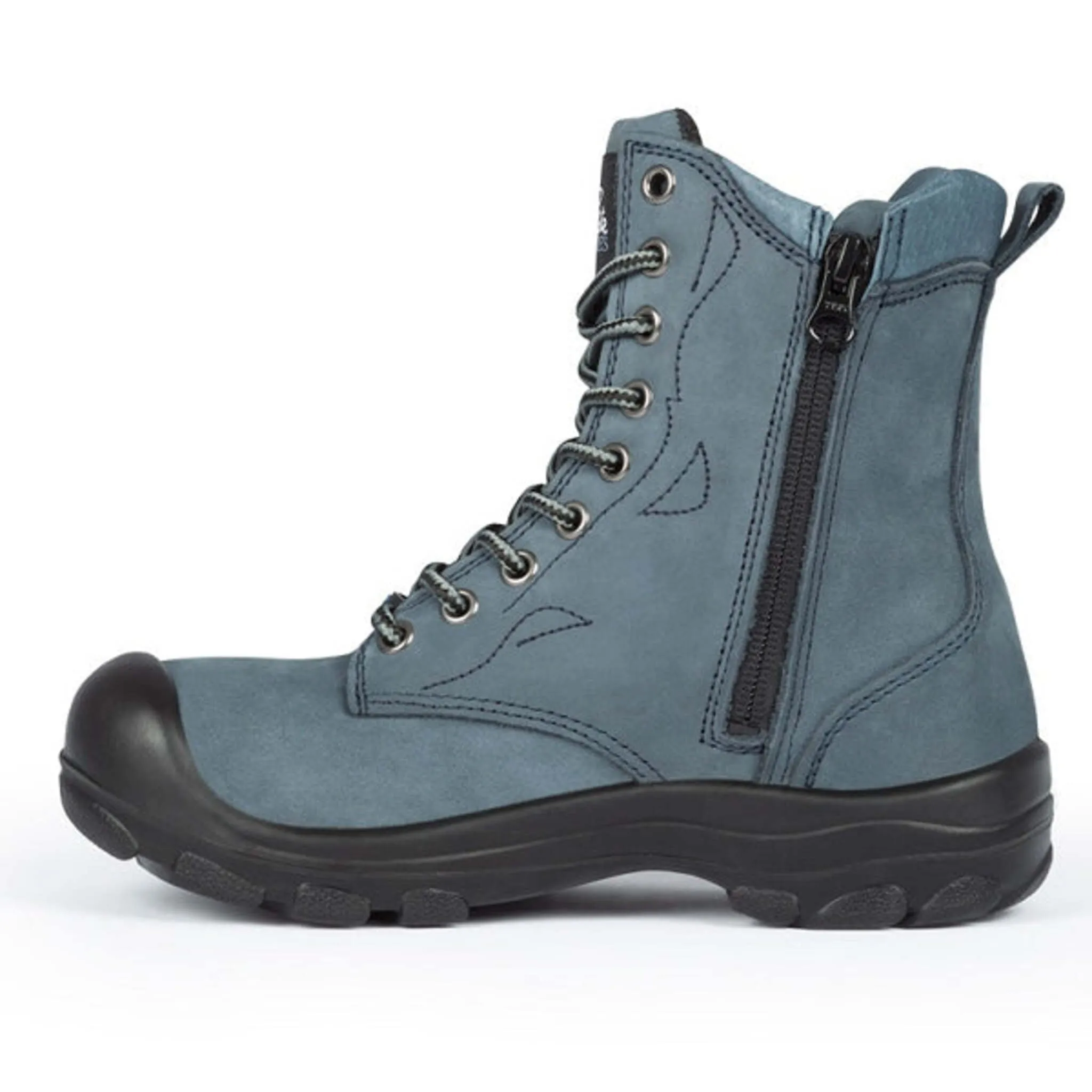P&F Women's Safety Work Boots S558 CSA 8" Nubuck Leather with YKK Zipper, Lightweight, Steel Toe and Plate, Durable, Protective Footwear | Sizes 5-11