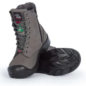 P&F Women's Safety Work Boots S558 CSA 8" Nubuck Leather with YKK Zipper, Lightweight, Steel Toe and Plate, Durable, Protective Footwear | Sizes 5-11