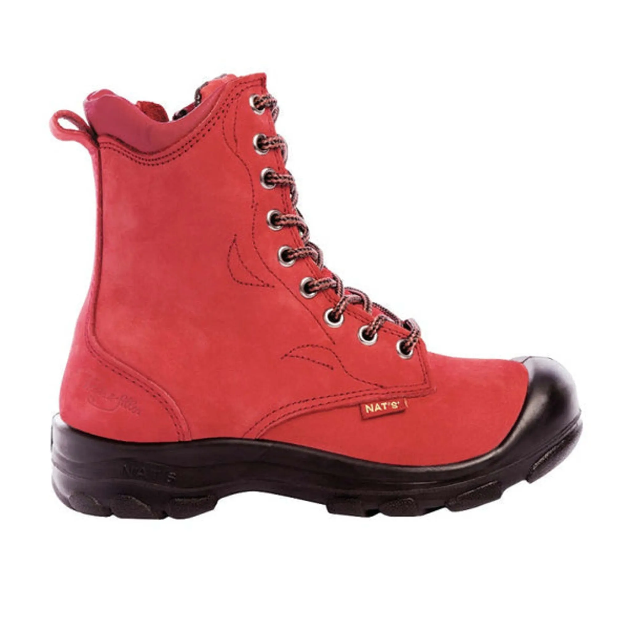 P&F Women's Safety Work Boots S558 CSA 8" Nubuck Leather with YKK Zipper, Lightweight, Steel Toe and Plate, Durable, Protective Footwear | Sizes 5-11