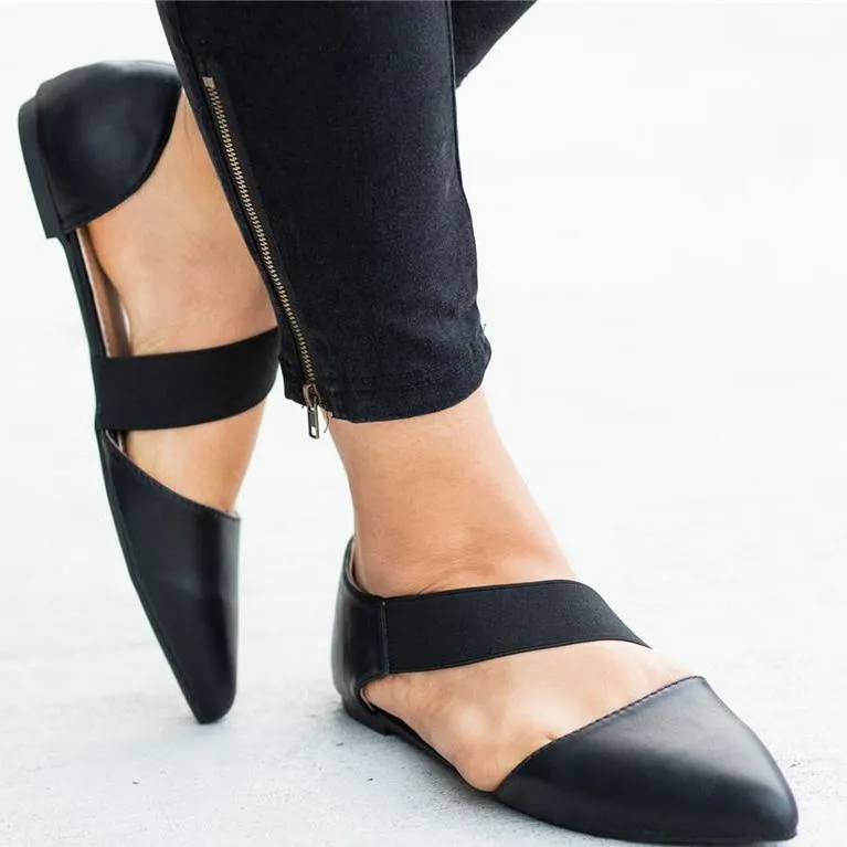 Pointed Toe Sandals Flats Pump Shoes