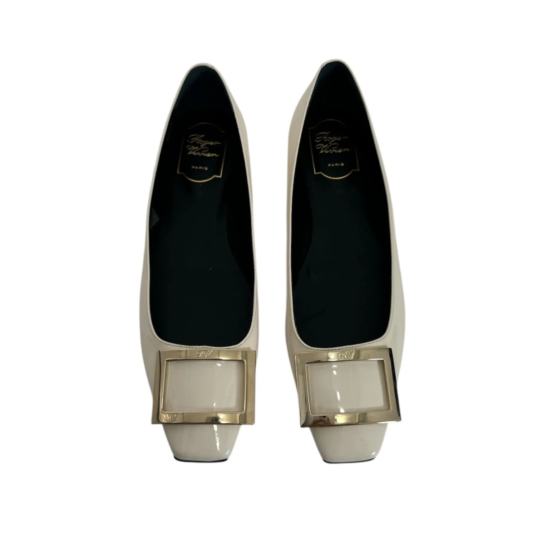 Roger Vivier Trompette Patent Ballerina Flats (Size 39.5)