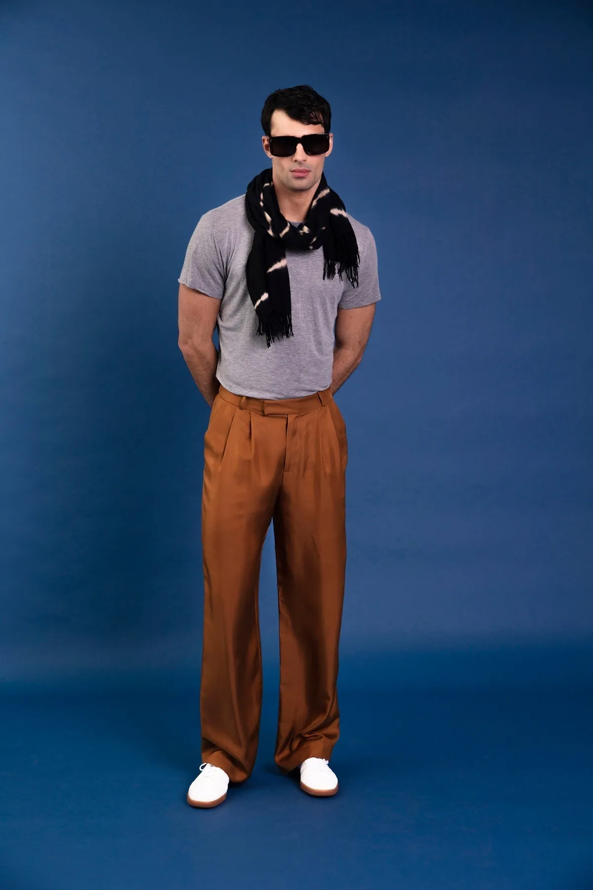 Salinas Silk Trouser Caramel Man