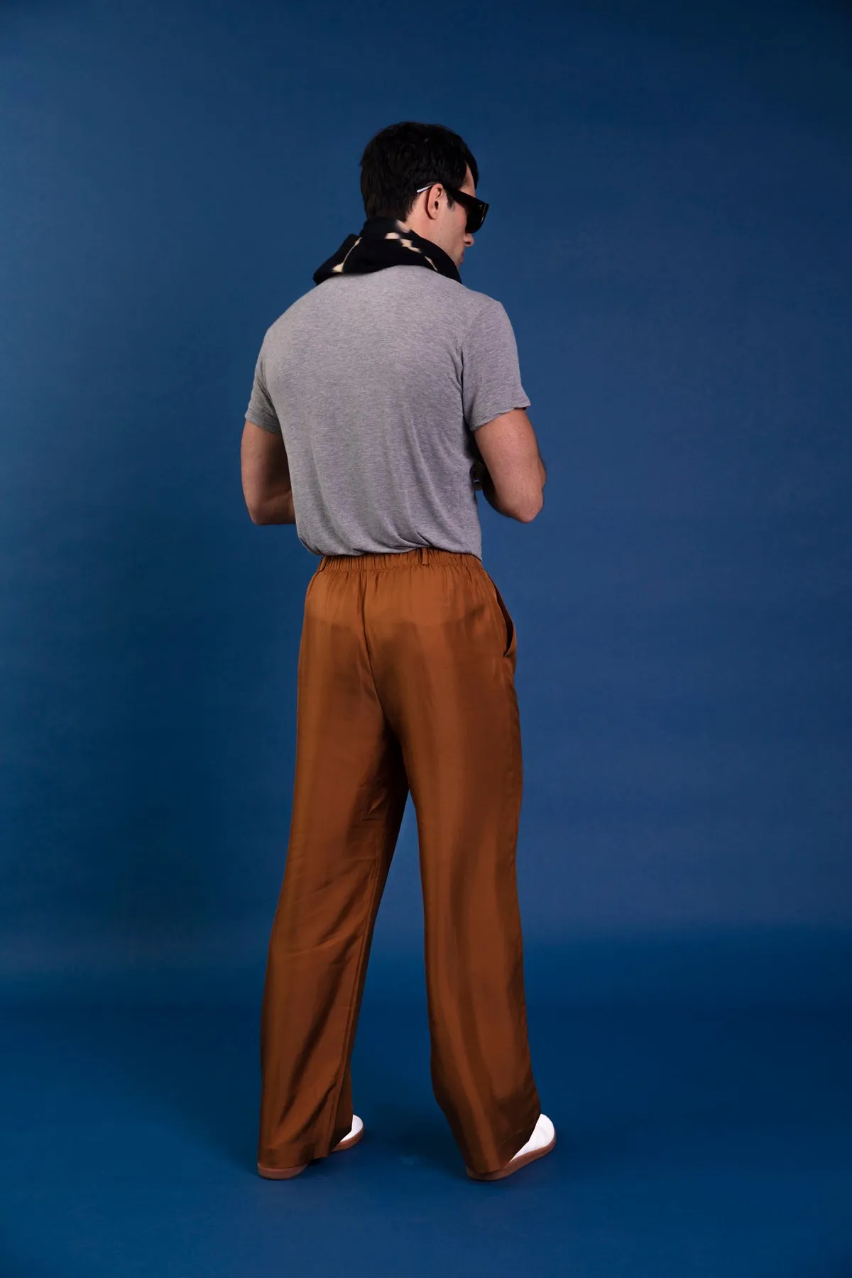 Salinas Silk Trouser Caramel Man