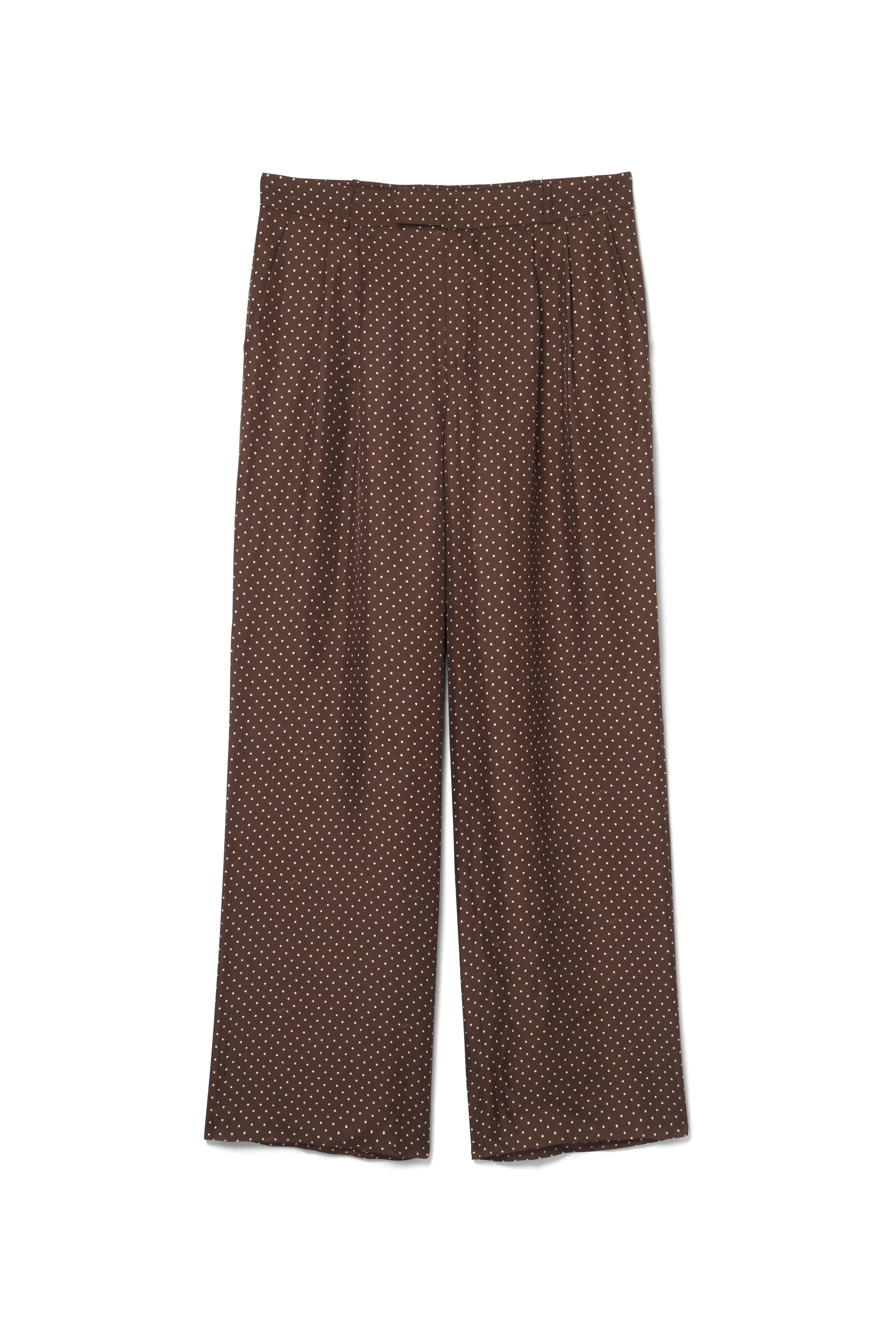 Salinas Silk Trouser Chocolate Dot Woman