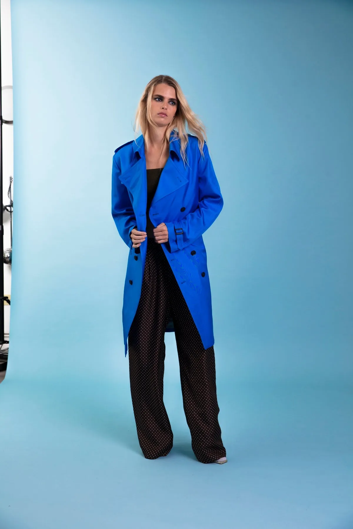 Salinas Silk Trouser Chocolate Dot Woman