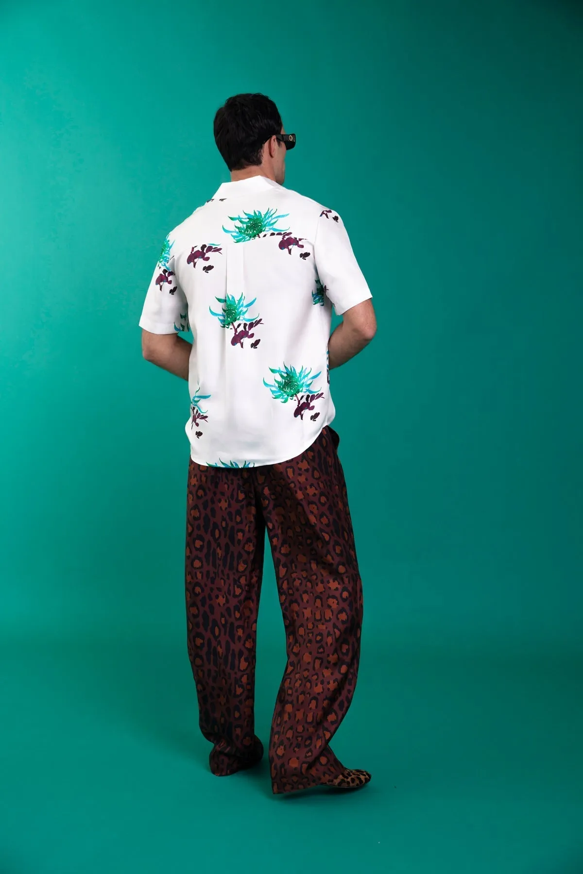 Salinas Silk Trouser Chocolate Jaguar Man