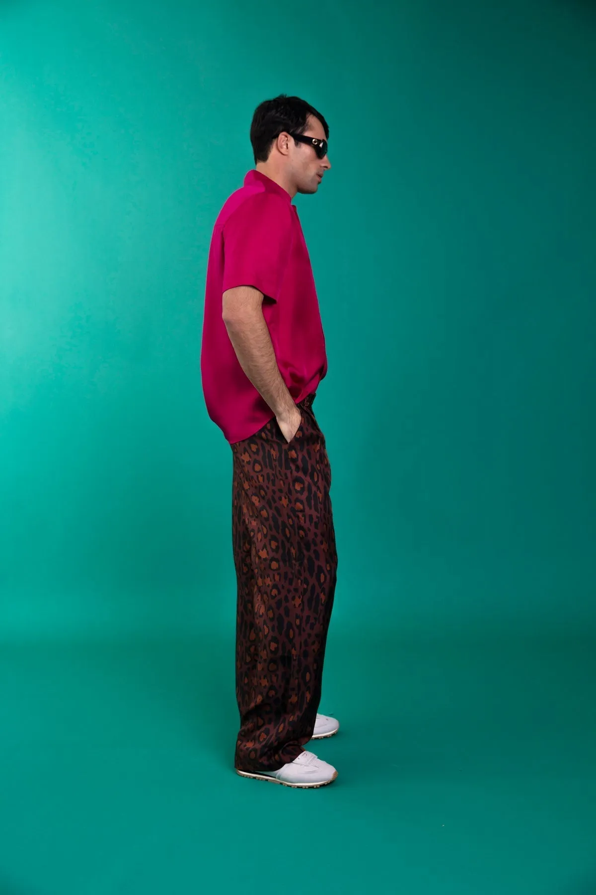 Salinas Silk Trouser Chocolate Jaguar Man