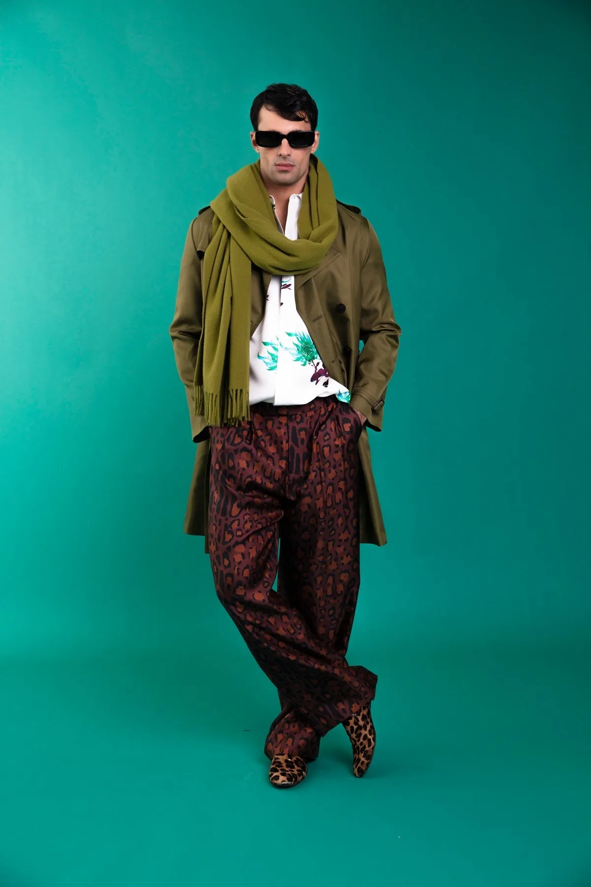 Salinas Silk Trouser Chocolate Jaguar Man