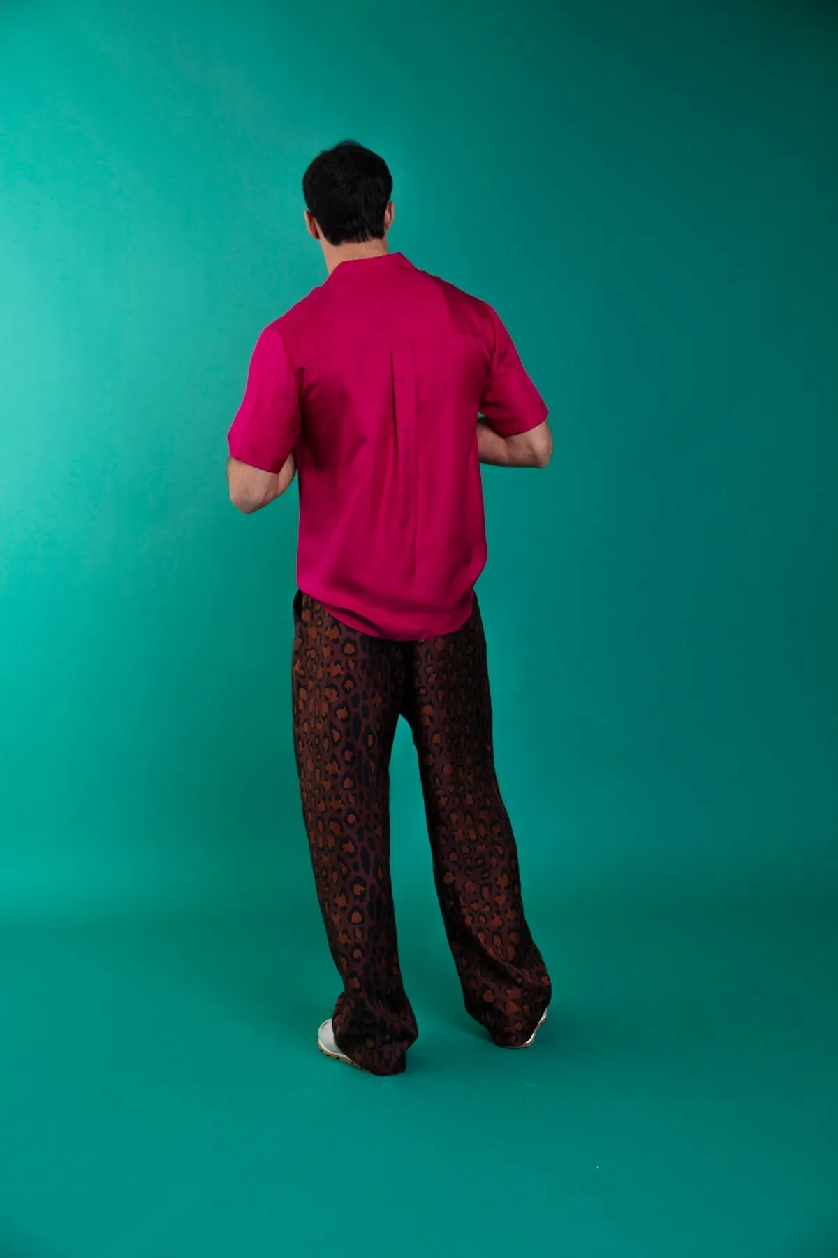 Salinas Silk Trouser Chocolate Jaguar Man