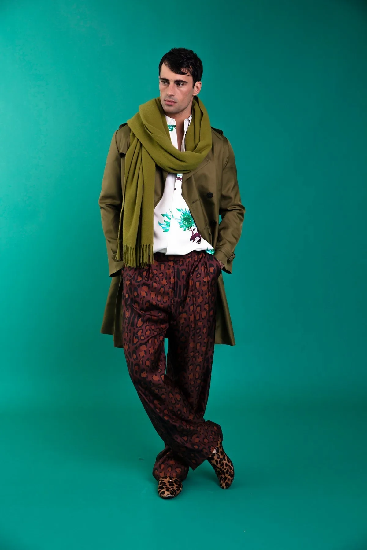 Salinas Silk Trouser Chocolate Jaguar Man
