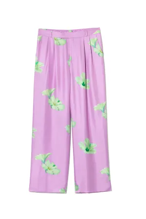 Salinas Silk Trouser Lilac Hawaii Woman